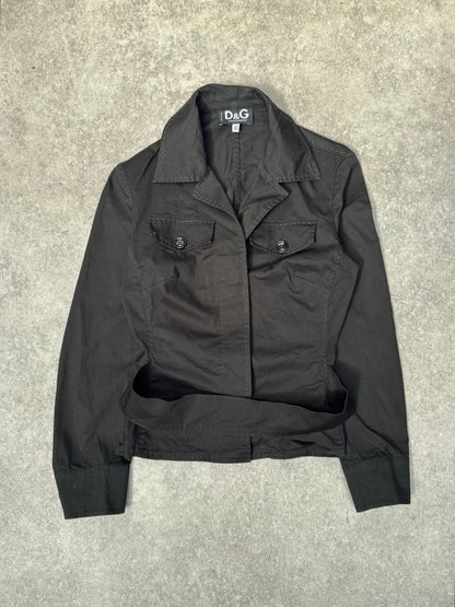 D&G Belted Detail Black Jacket
