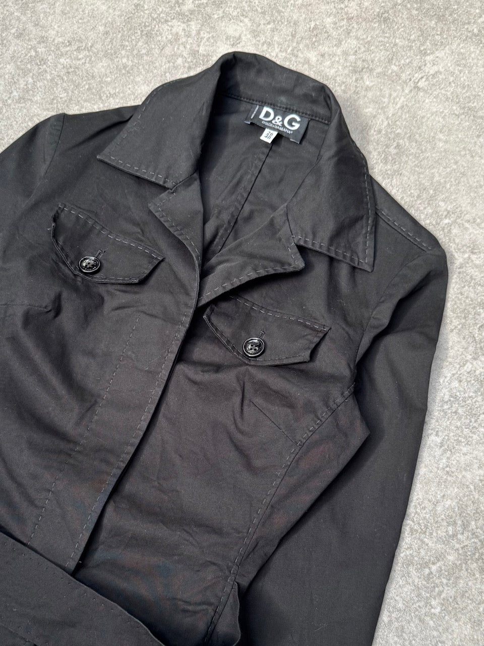 D&G Belted Detail Black Jacket