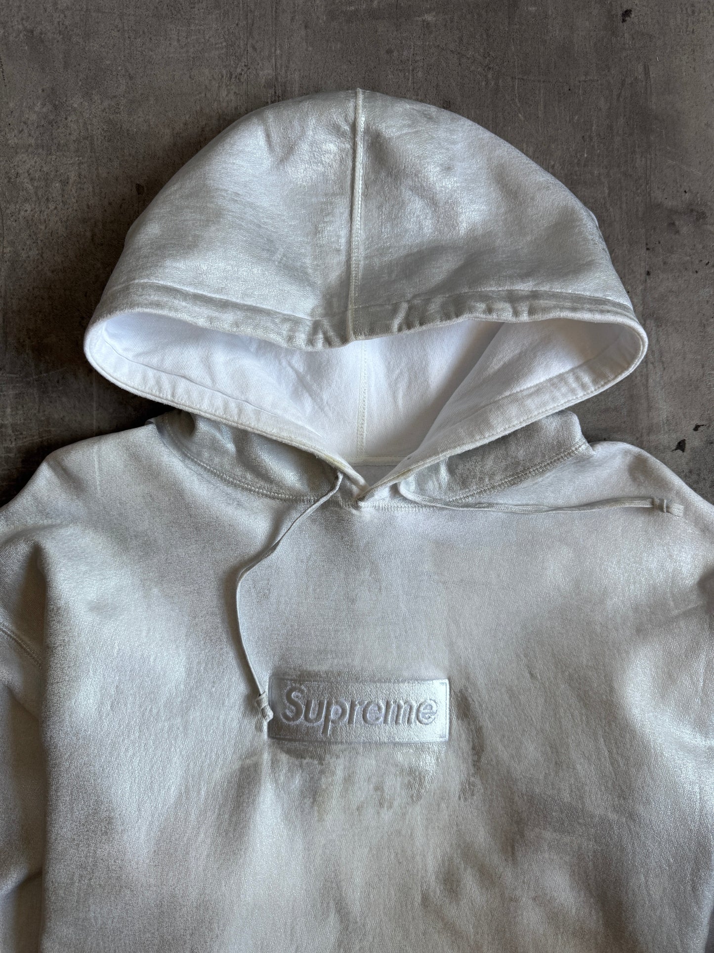 Supreme X MM6 Maison Margiela Foil Box Logo Hoodie