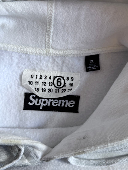 Supreme X MM6 Maison Margiela Foil Box Logo Hoodie