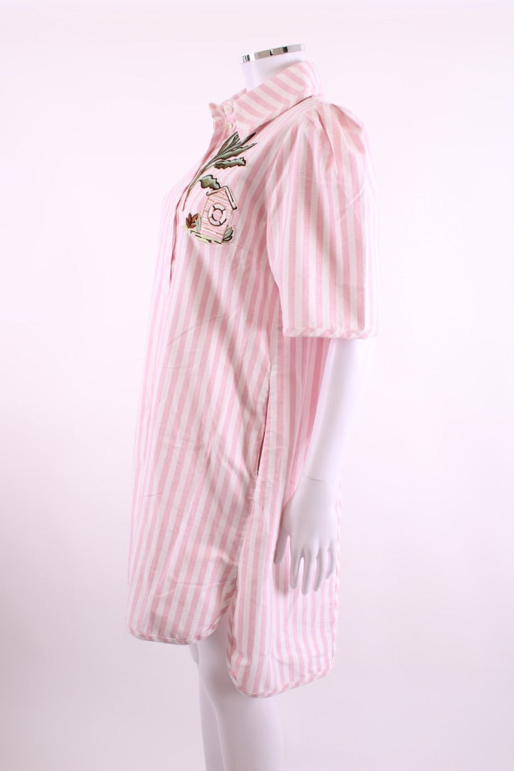 Suzannah S/S Stripe Mini Dress & Shorts Pink/ White 10 | Default Title, Pink