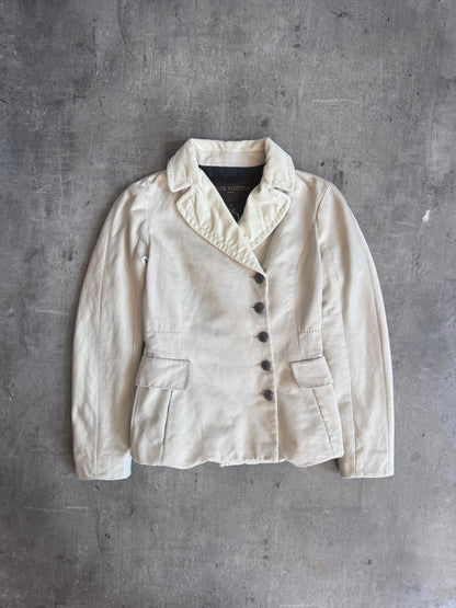 Louis Vuitton Crushed Velvet Trim Single Breasted Blazer | Small, Multicoloured