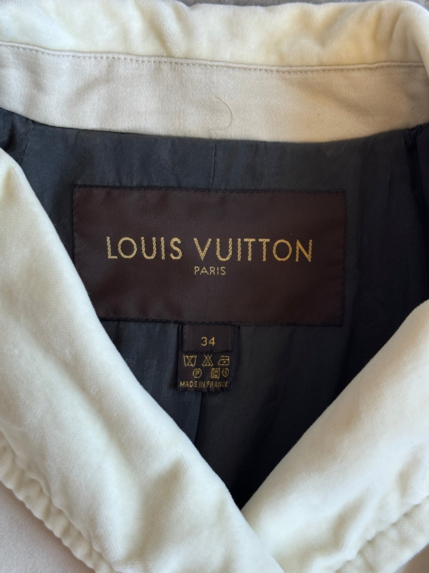 Louis Vuitton Crushed Velvet Trim Single Breasted Blazer | Small, Multicoloured