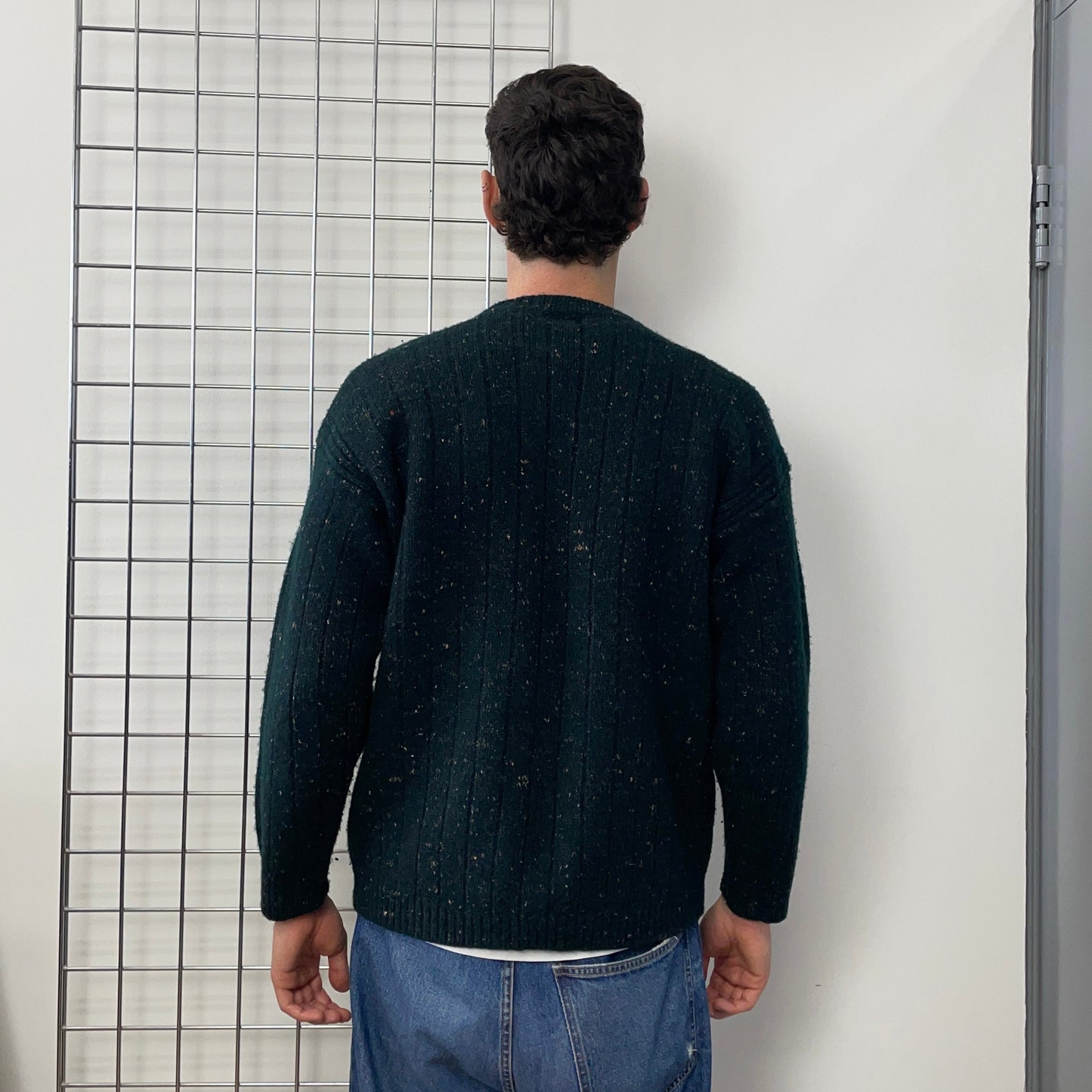C.P. Company Forest Green AW95 Speckled Knit Jumper | Large, Green