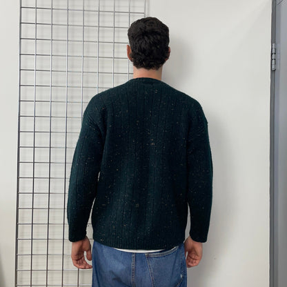 C.P. Company Forest Green AW95 Speckled Knit Jumper | Large, Green