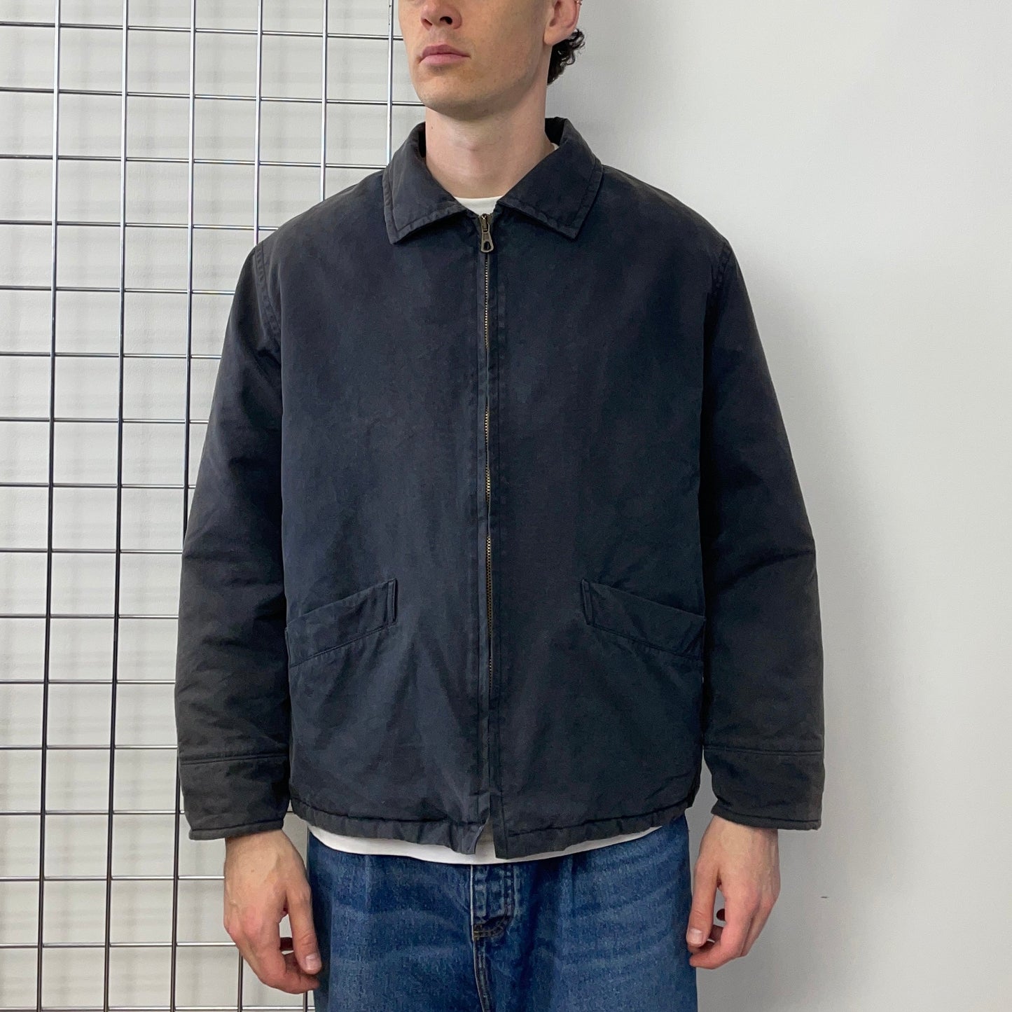 Boneville Dark Grey AW95 Boxy Canvas Jacket | Large, Grey