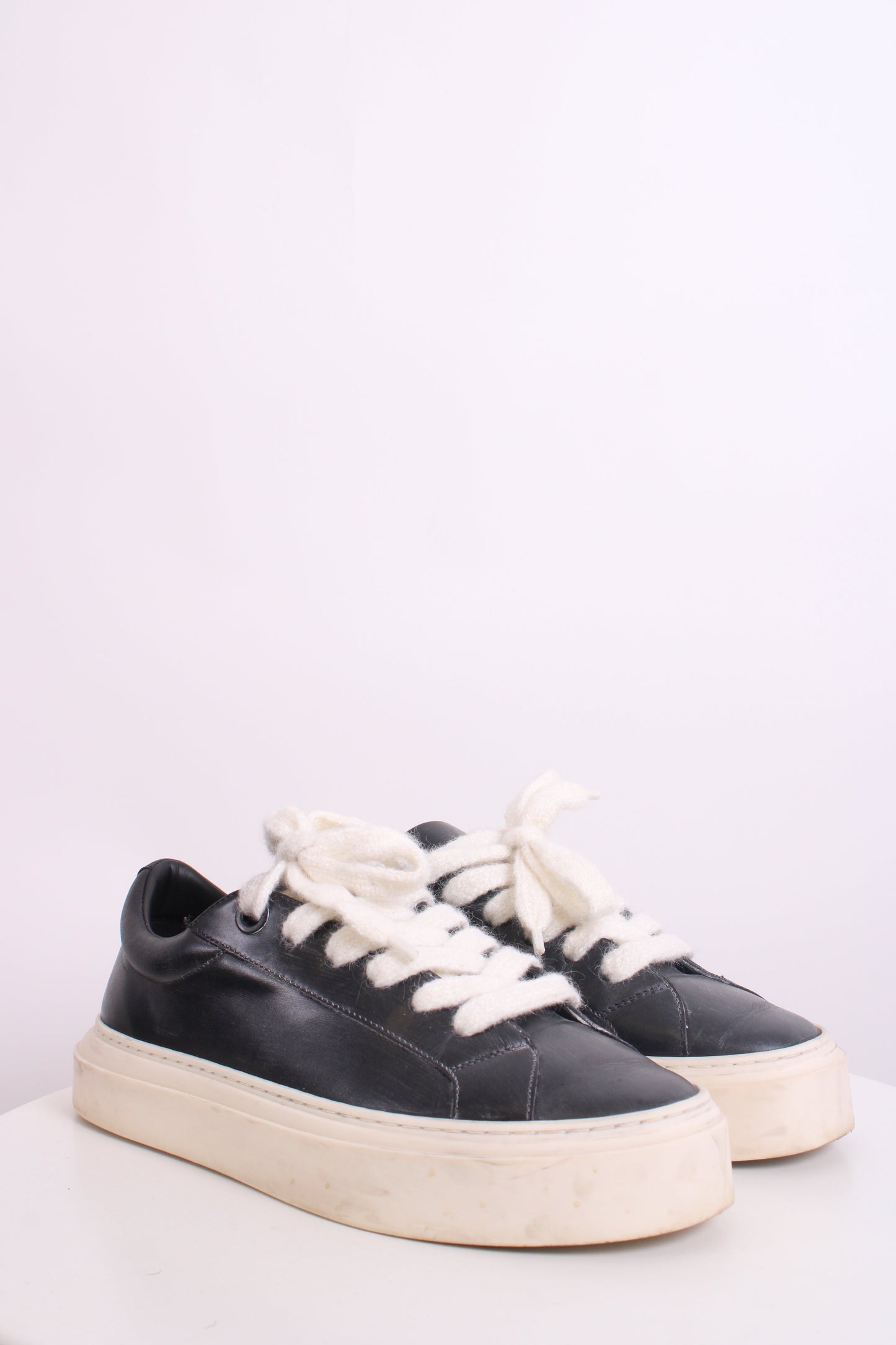 Cole Buxton Wilson Leather Trainers Black 44 | O/S, Black