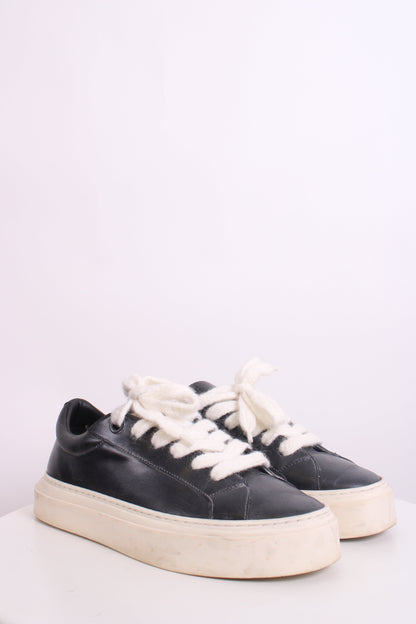 Cole Buxton Wilson Leather Trainers Black 44 | O/S, Black