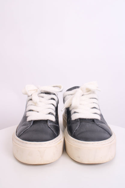 Cole Buxton Wilson Leather Trainers Black 44 | O/S, Black