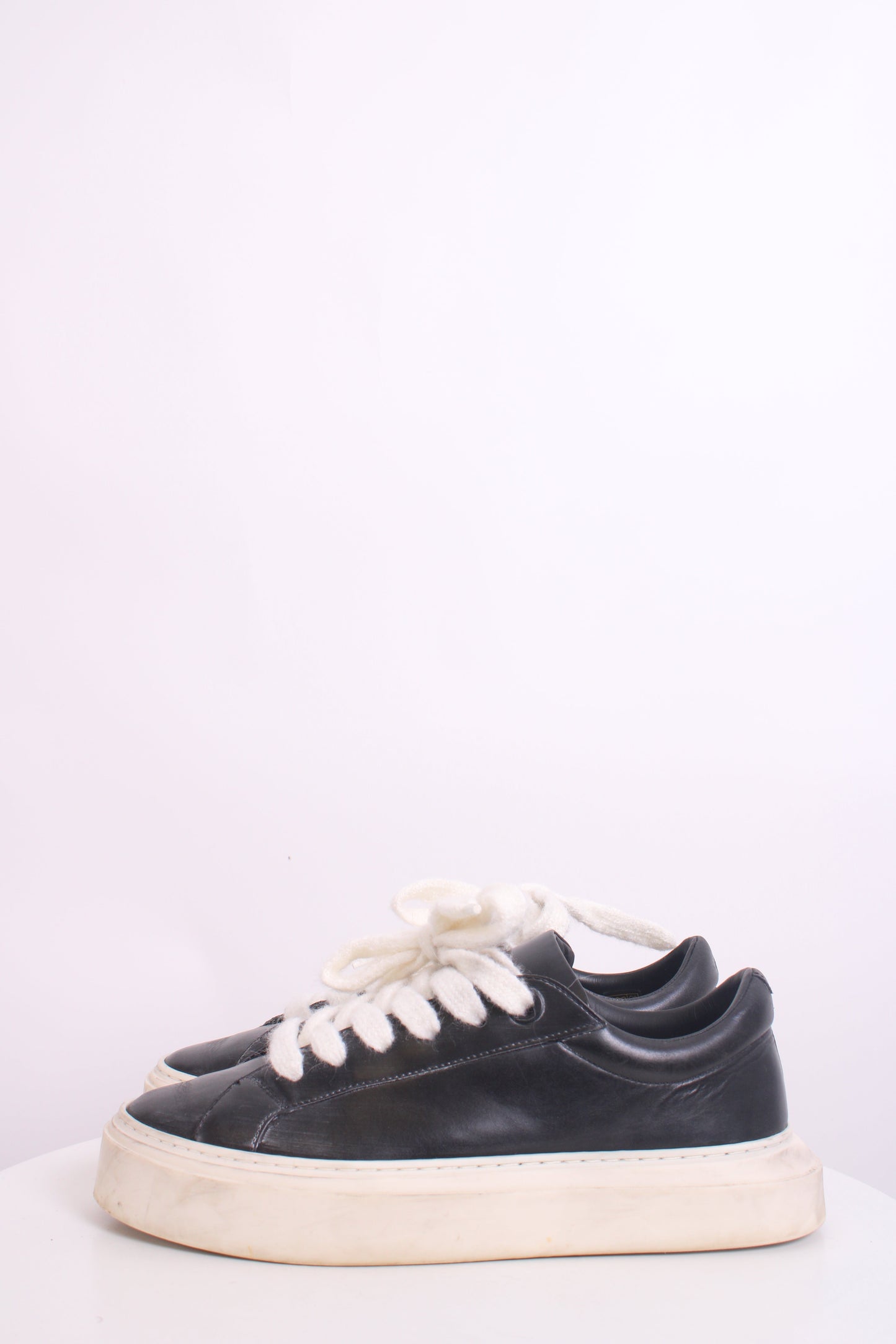 Cole Buxton Wilson Leather Trainers Black 44 | O/S, Black