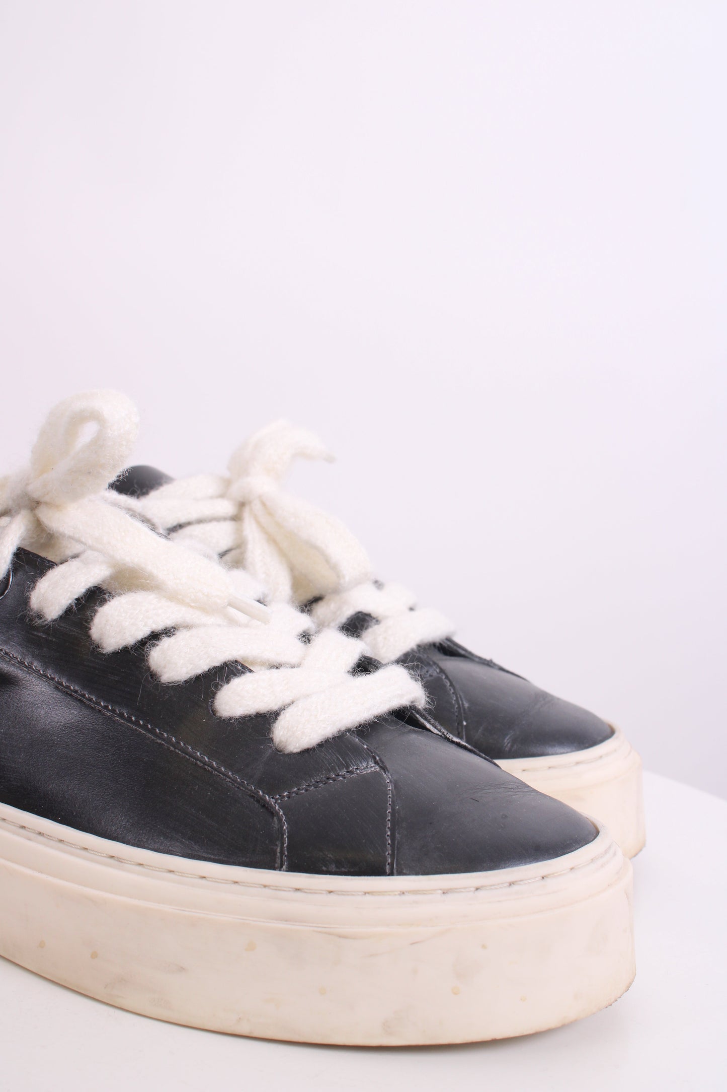 Cole Buxton Wilson Leather Trainers Black 44 | O/S, Black