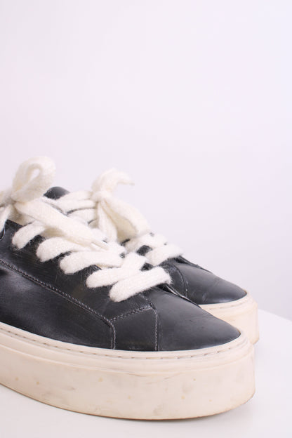 Cole Buxton Wilson Leather Trainers Black 44 | O/S, Black