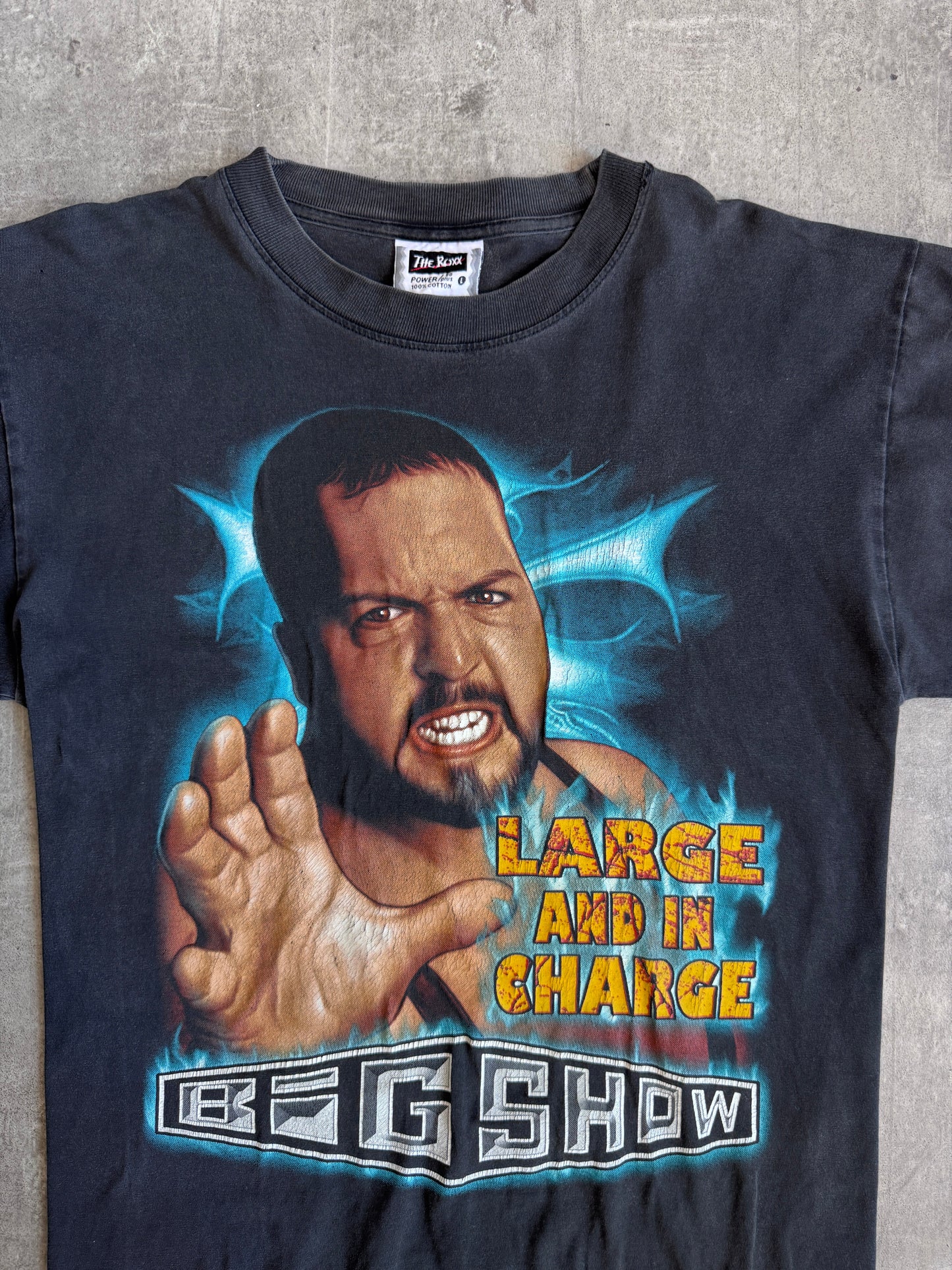 WWE Big Show 'Large & In Charge' Faded Black Graphic Tee | Large, Multicoloured