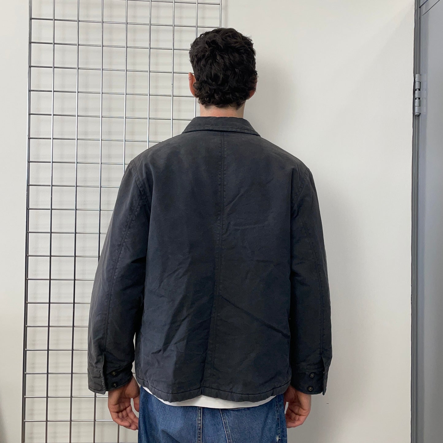 Boneville Dark Grey AW95 Boxy Canvas Jacket | Large, Grey