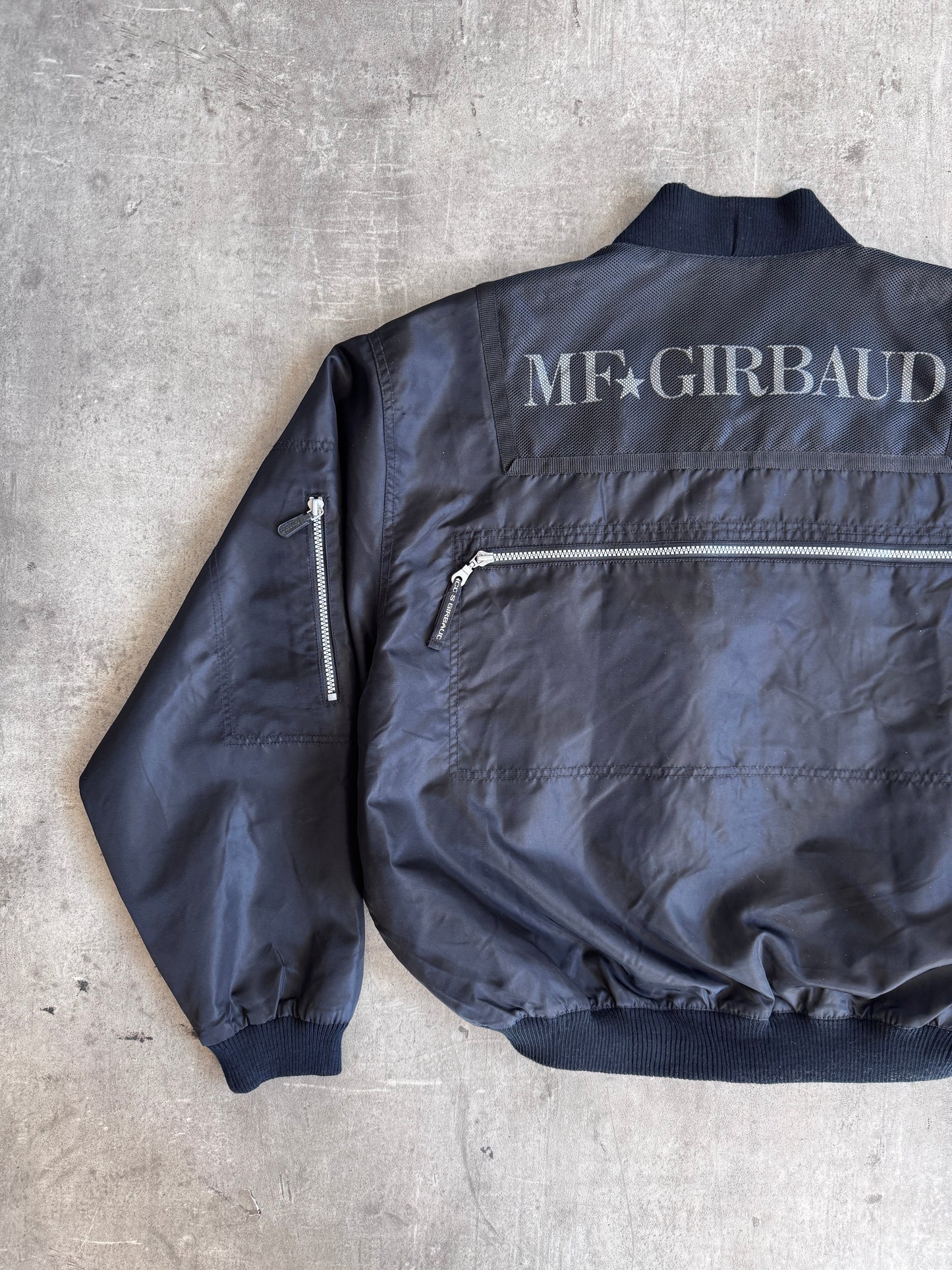 1990's Marithe Francois + Girbaud Nylon Multi-Pocket Tech Bomber | Large, Multicoloured