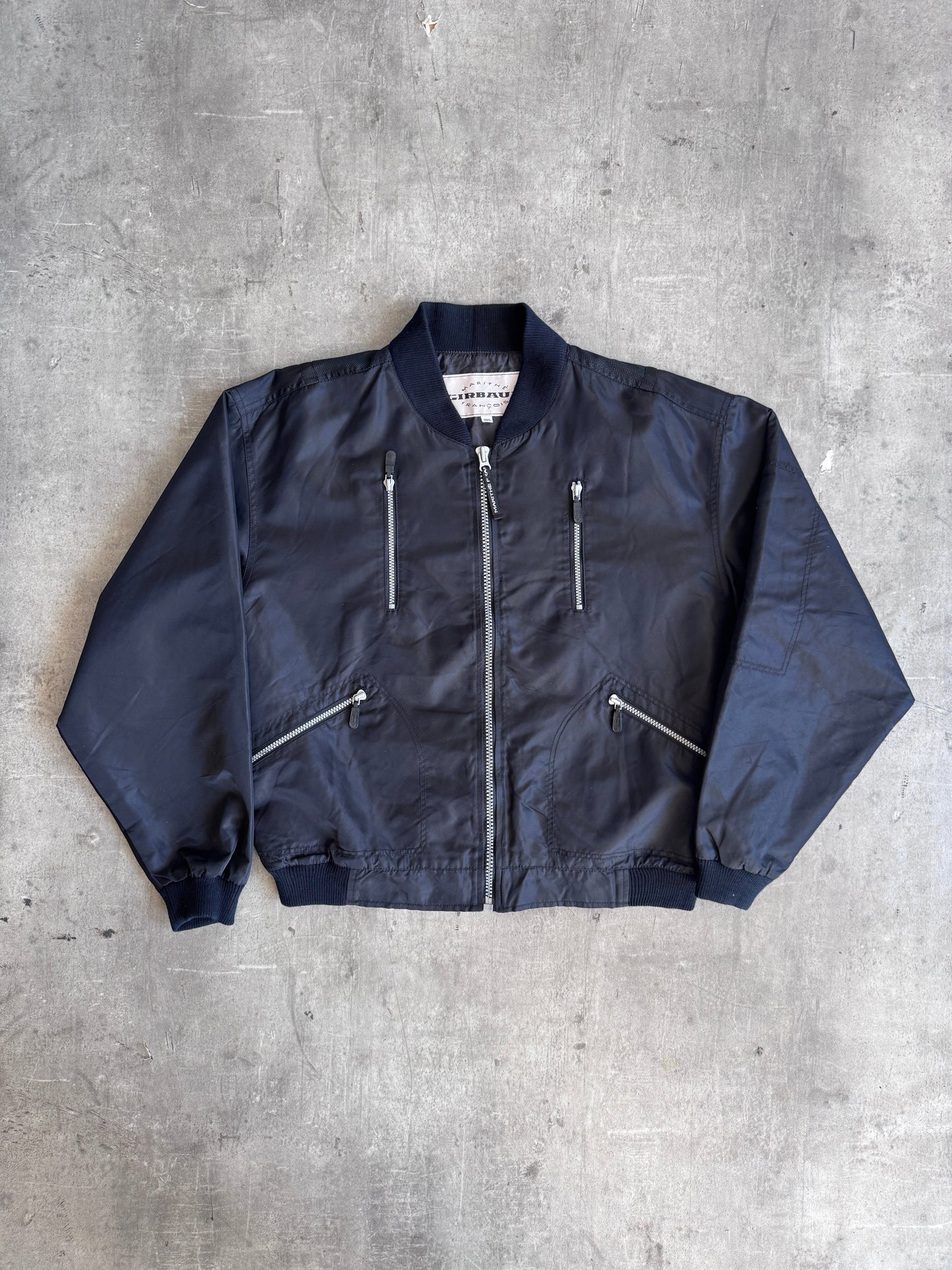1990's Marithe Francois + Girbaud Nylon Multi-Pocket Tech Bomber | Large, Multicoloured