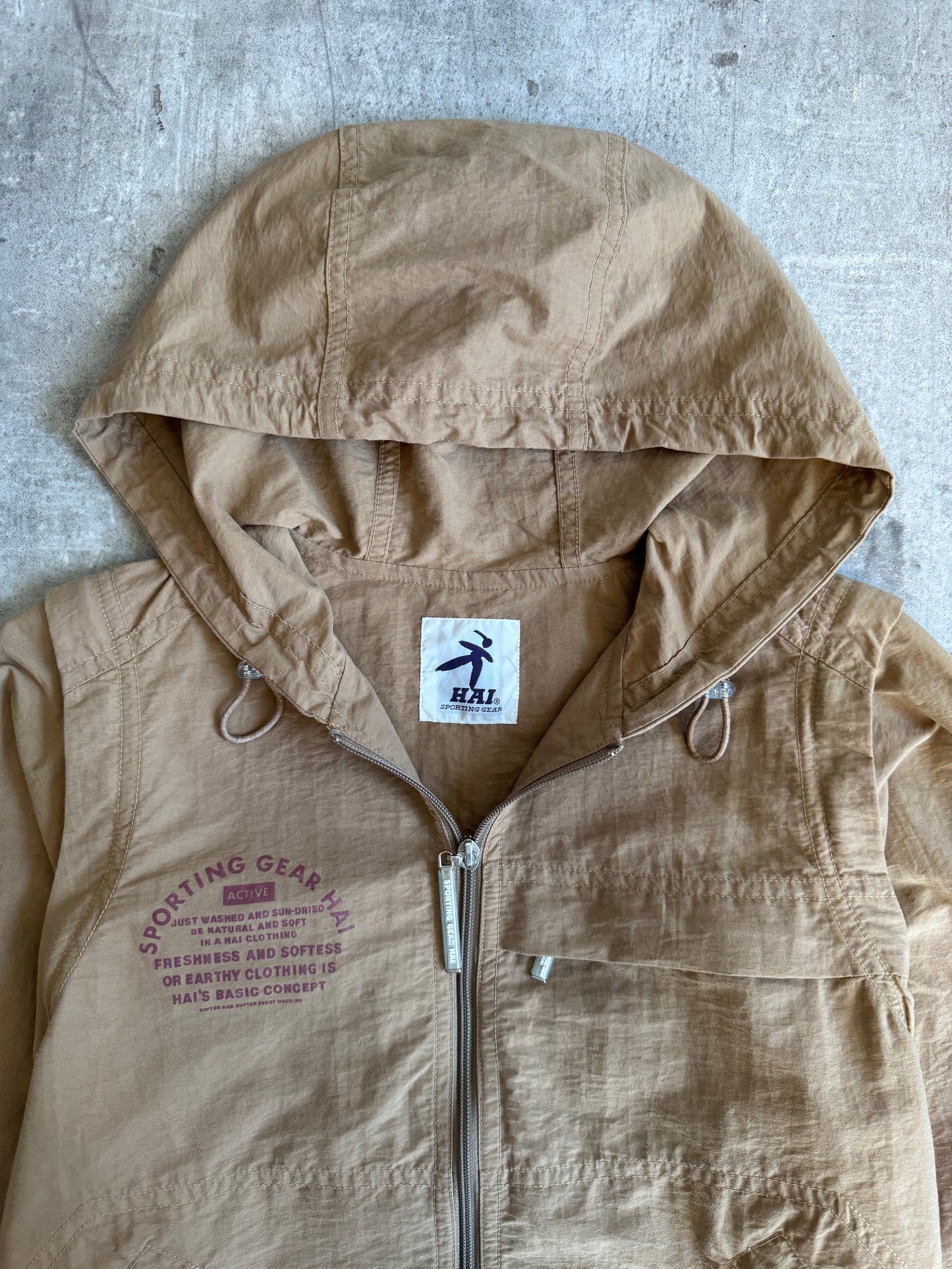 Issey Miyake Hai Sporting Gear Brown Modular Tech Jacket | Medium, Multicoloured