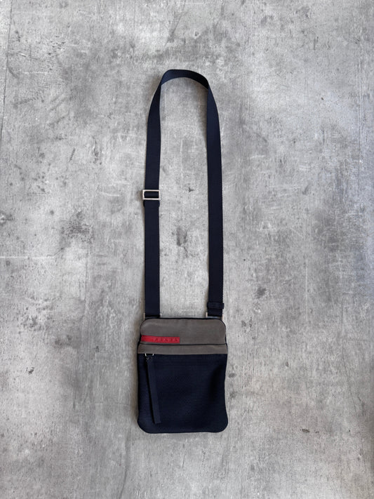 Prada Sport 1999 Black Neoprene Messanger Bag