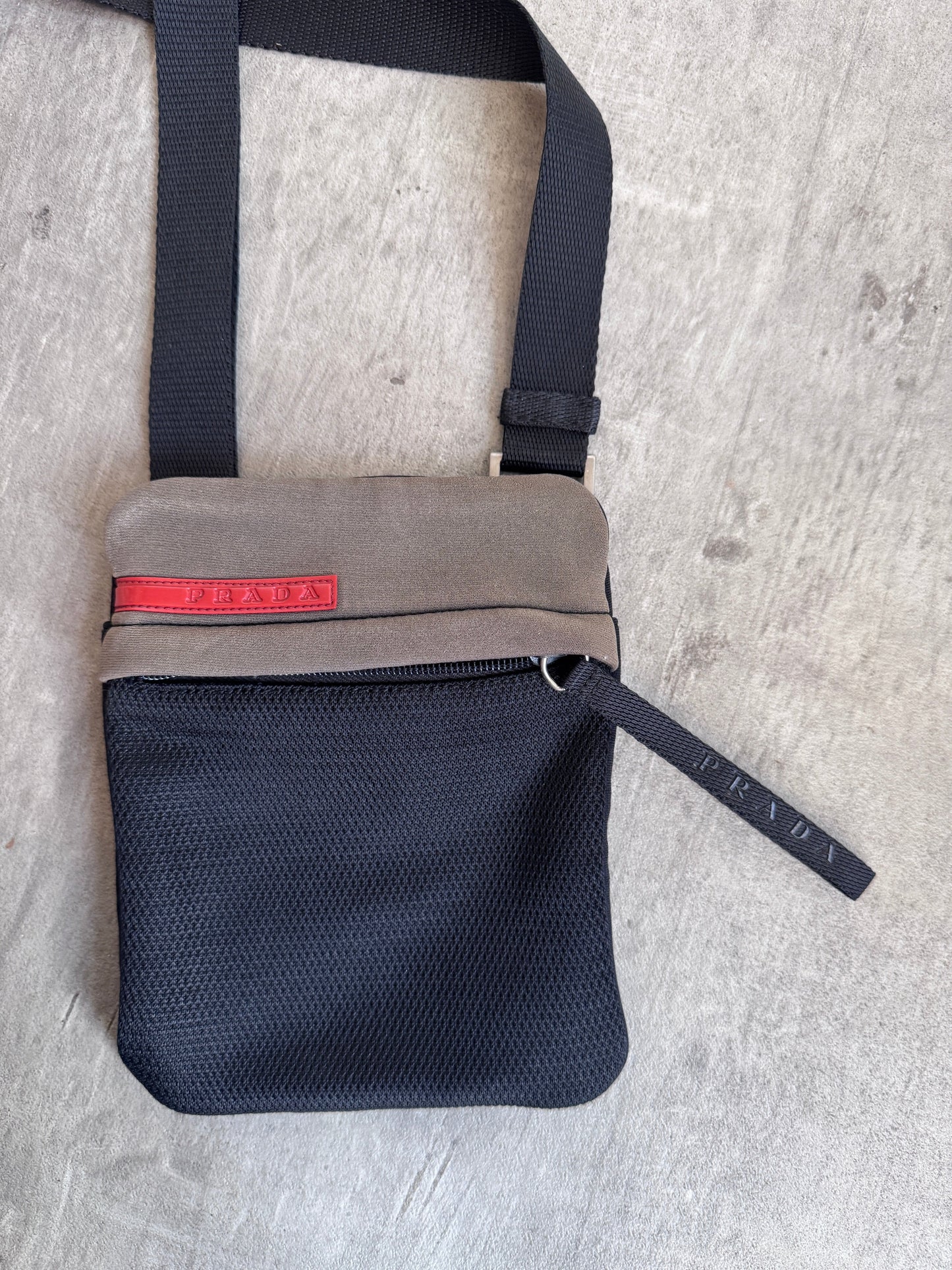 Prada Sport 1999 Black Neoprene Messanger Bag