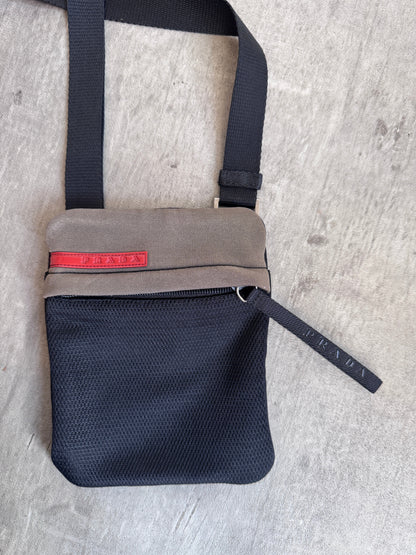 Prada Sport 1999 Black Neoprene Messanger Bag