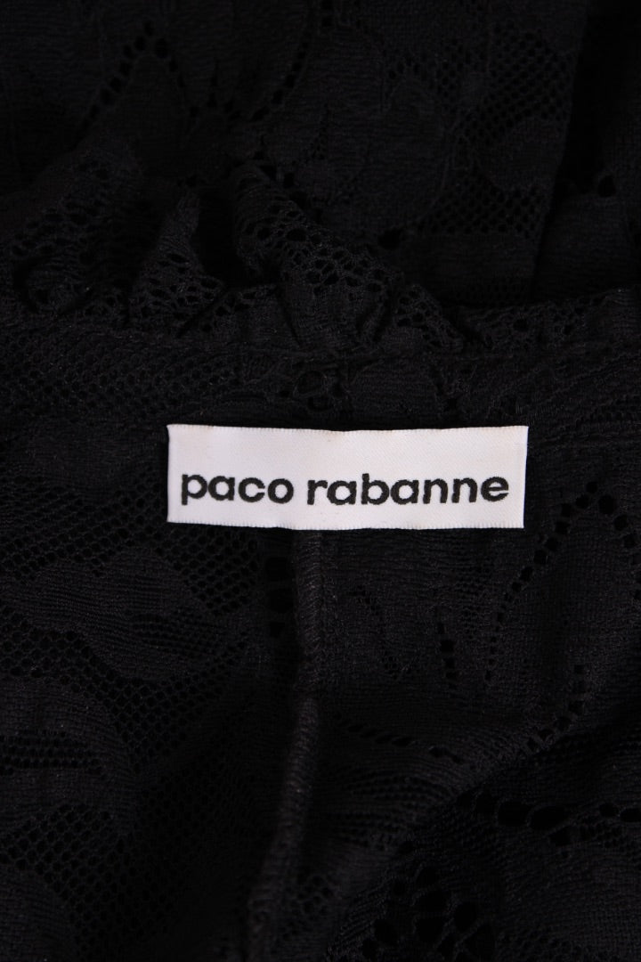 Paco Rabanne S/S Lace Top Black 10 | Default Title, Black