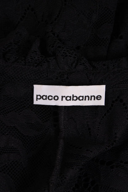 Paco Rabanne S/S Lace Top Black 10 | Default Title, Black