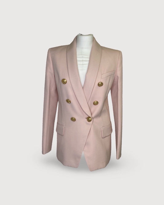 Blush Pink Balmain Blazer, 10 | Default Title, Gold