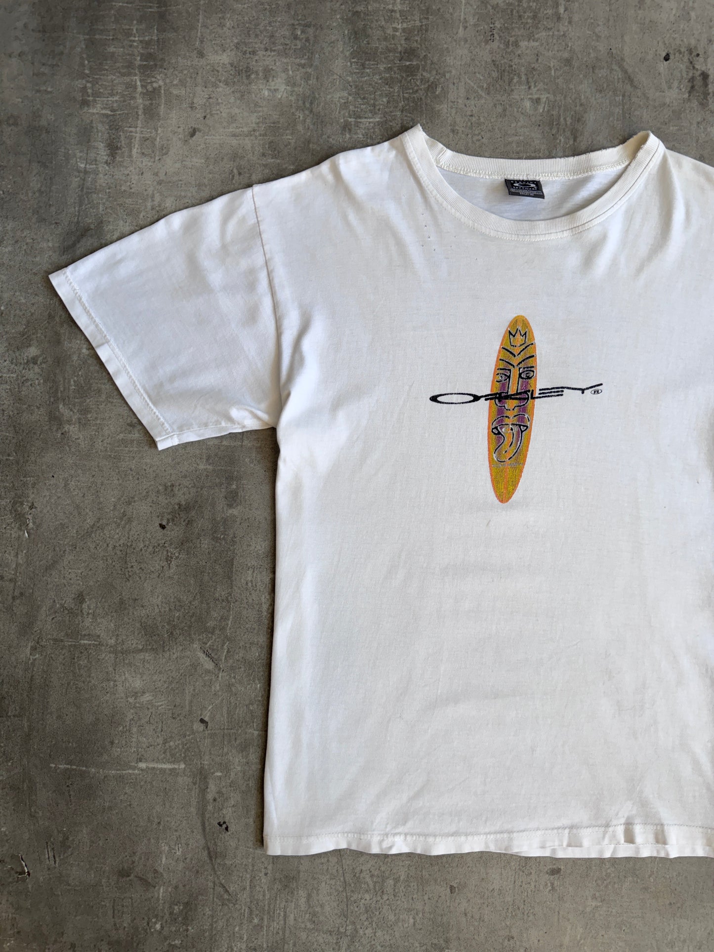 1990's Oakley Software Surfing Spellout Graphic Tee | Medium, Multicoloured