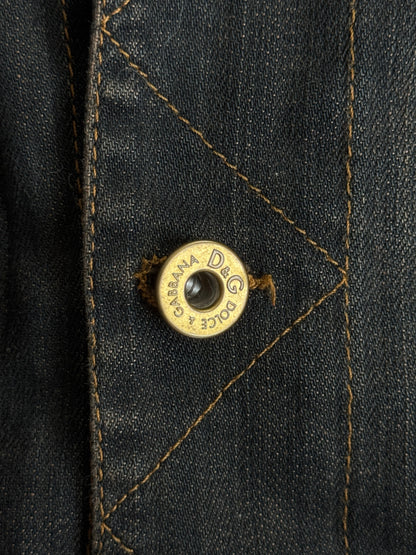 Dolce and Gabbana Tweed Hybrid Denim Jacket