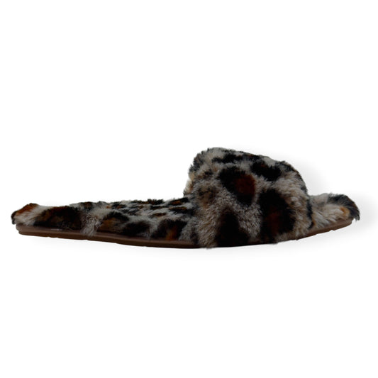 UGG FLUFF YEAH SLIDE II LEOPARD PRINT SLIPPER BROWN UK7 | UK 7, Brown
