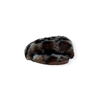UGG FLUFF YEAH SLIDE II LEOPARD PRINT SLIPPER BROWN UK7 | UK 7, Brown