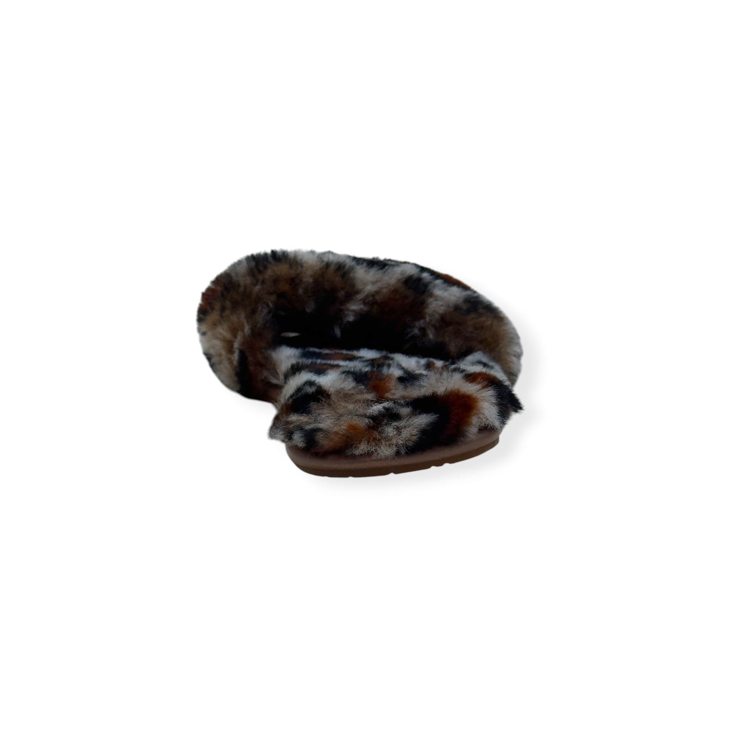 UGG FLUFF YEAH SLIDE II LEOPARD PRINT SLIPPER BROWN UK7 | UK 7, Brown