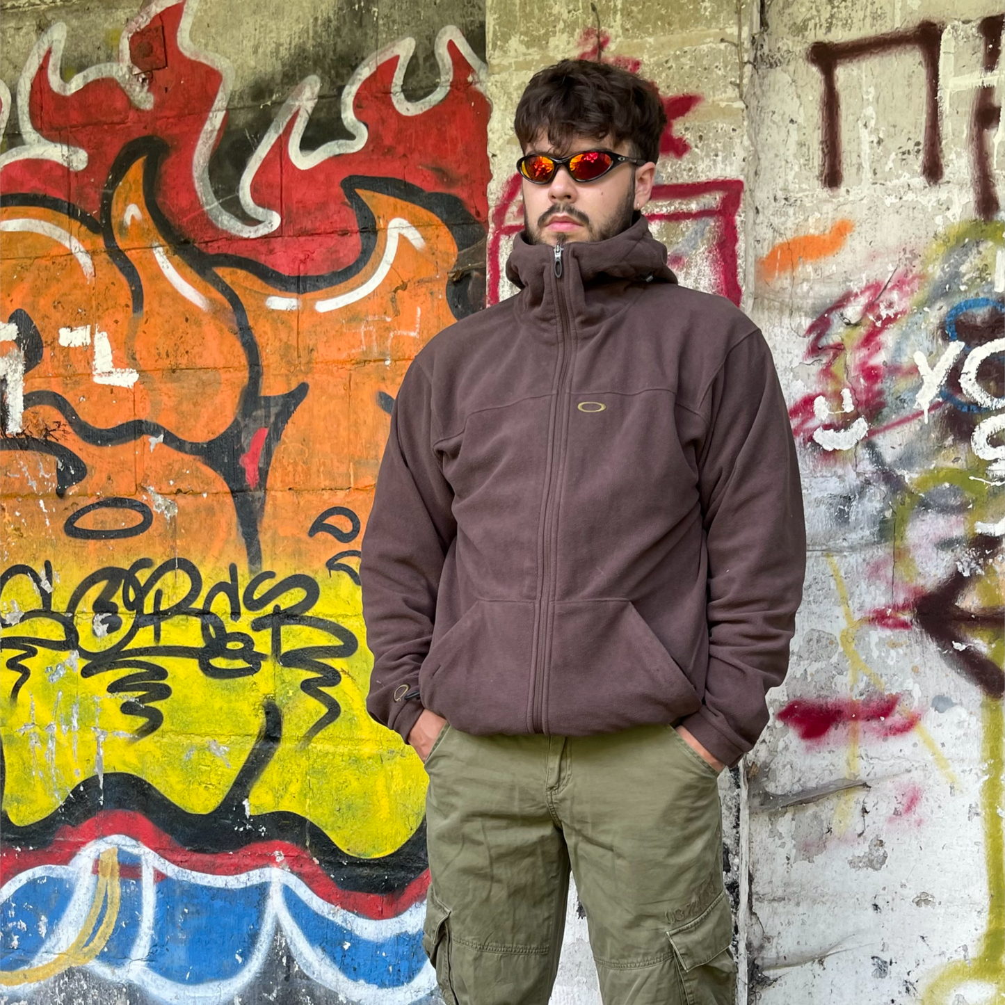 Oakley Full Zip Fleece Hooded Jacket (L) | Default Title, Multicoloured