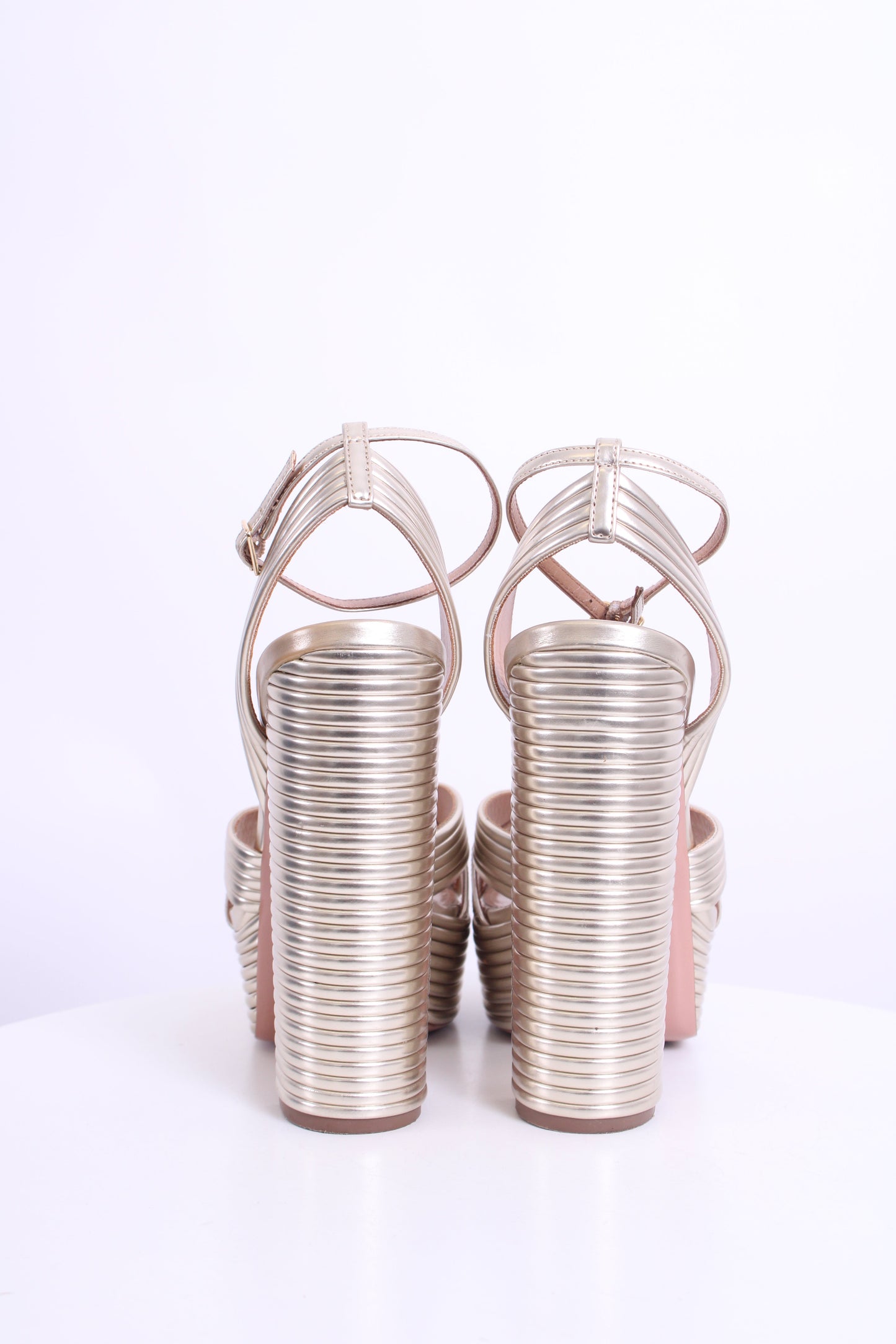 Aquazzura Sundance Platform Heels Gold 39 | O/S, Gold
