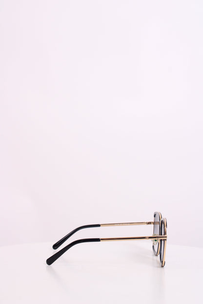 Chanel Square Frame Sunglasses Black/ Gold | O/S, Black