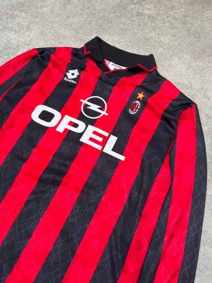1995/96 AC Milan Home '18 ' Baggio Long Sleeve Football Shirt