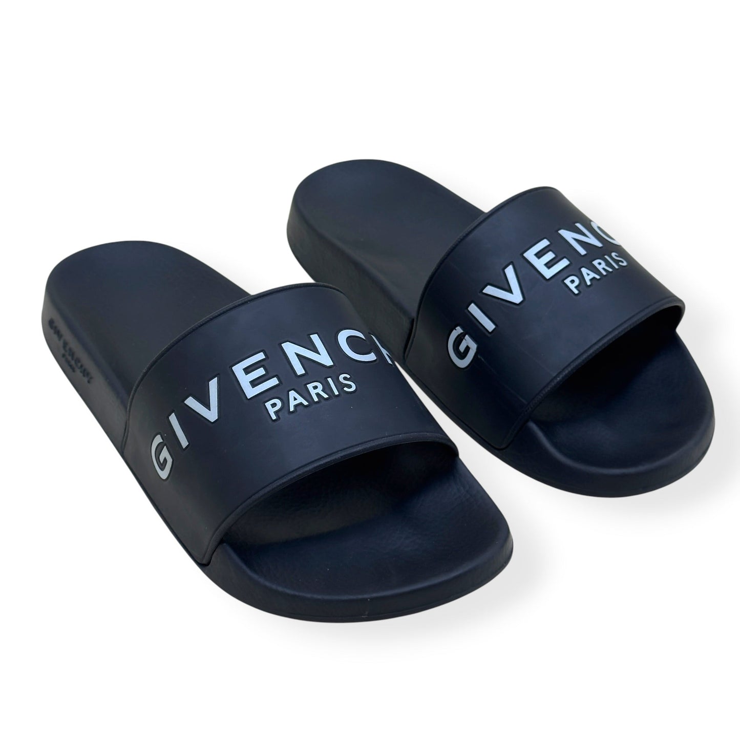 GIVENCHY PARIS LOGO RUBBER SLIDE BLACK 37 / UK4 | UK 4, Black