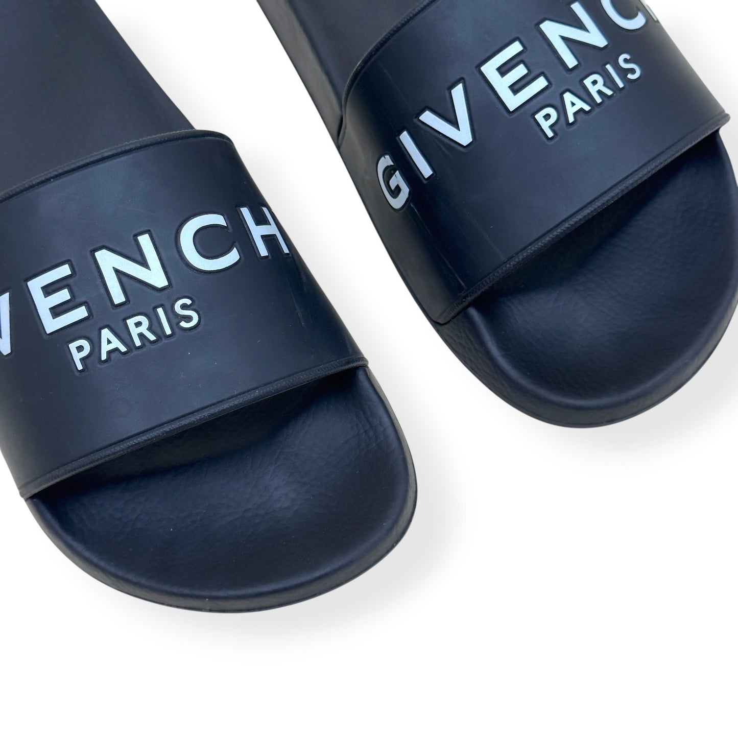 GIVENCHY PARIS LOGO RUBBER SLIDE BLACK 37 / UK4 | UK 4, Black
