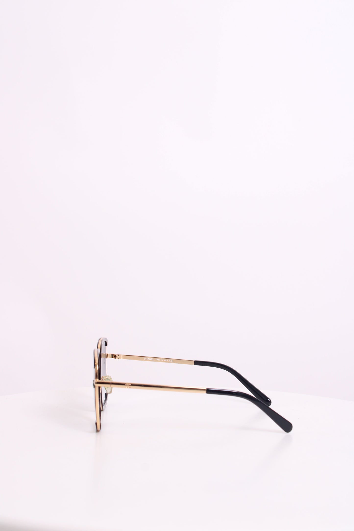 Chanel Square Frame Sunglasses Black/ Gold | O/S, Black