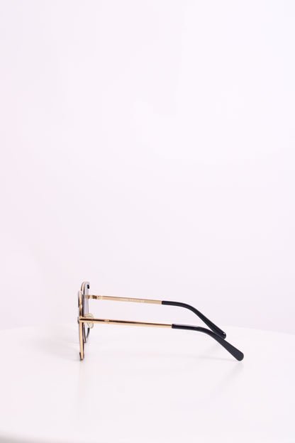 Chanel Square Frame Sunglasses Black/ Gold | O/S, Black