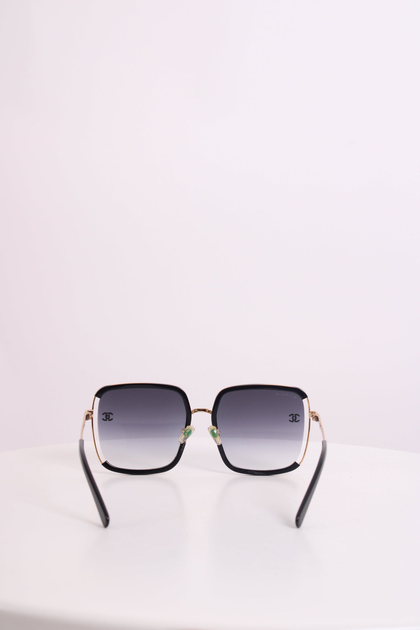 Chanel Square Frame Sunglasses Black/ Gold | O/S, Black