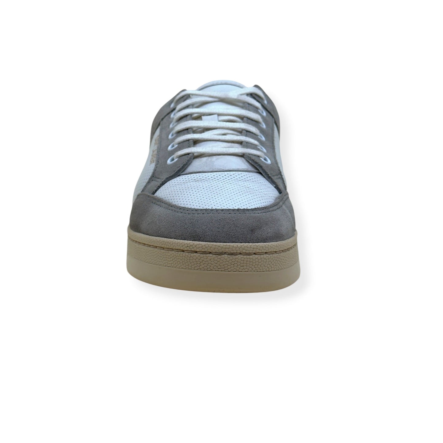 SAINT LAURENT SL/61 PANELLED SUEDE LEATHER SNEAKER GREY / WHITE 43 / UK9 | UK 9, Grey
