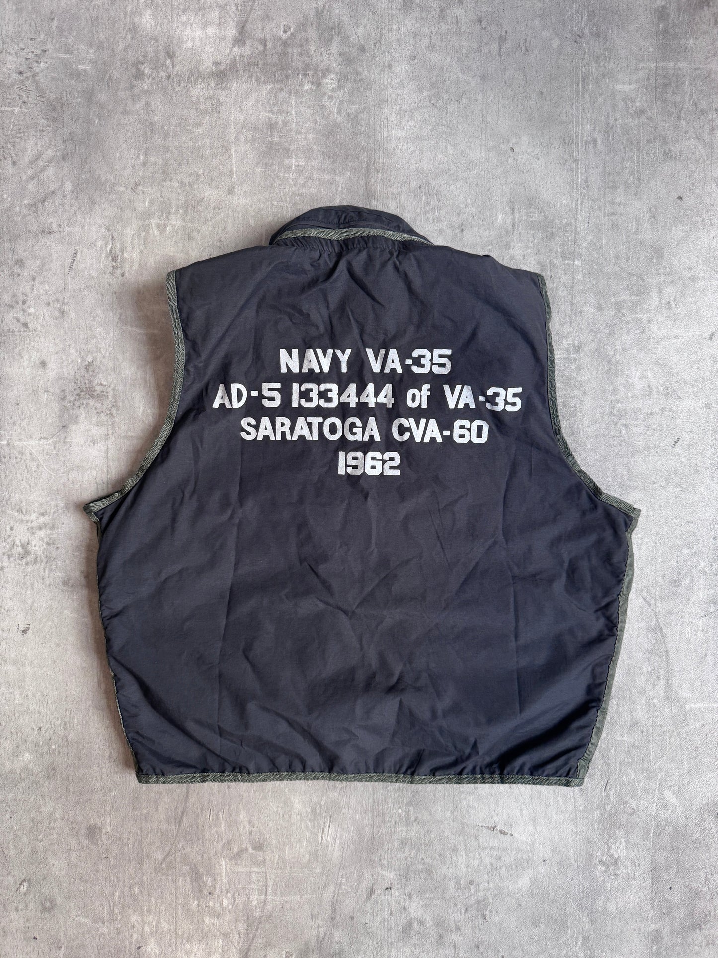 Avirex 1990s Black Nylon Multipocket Flight-Wear Pillow Neck Survival Vest