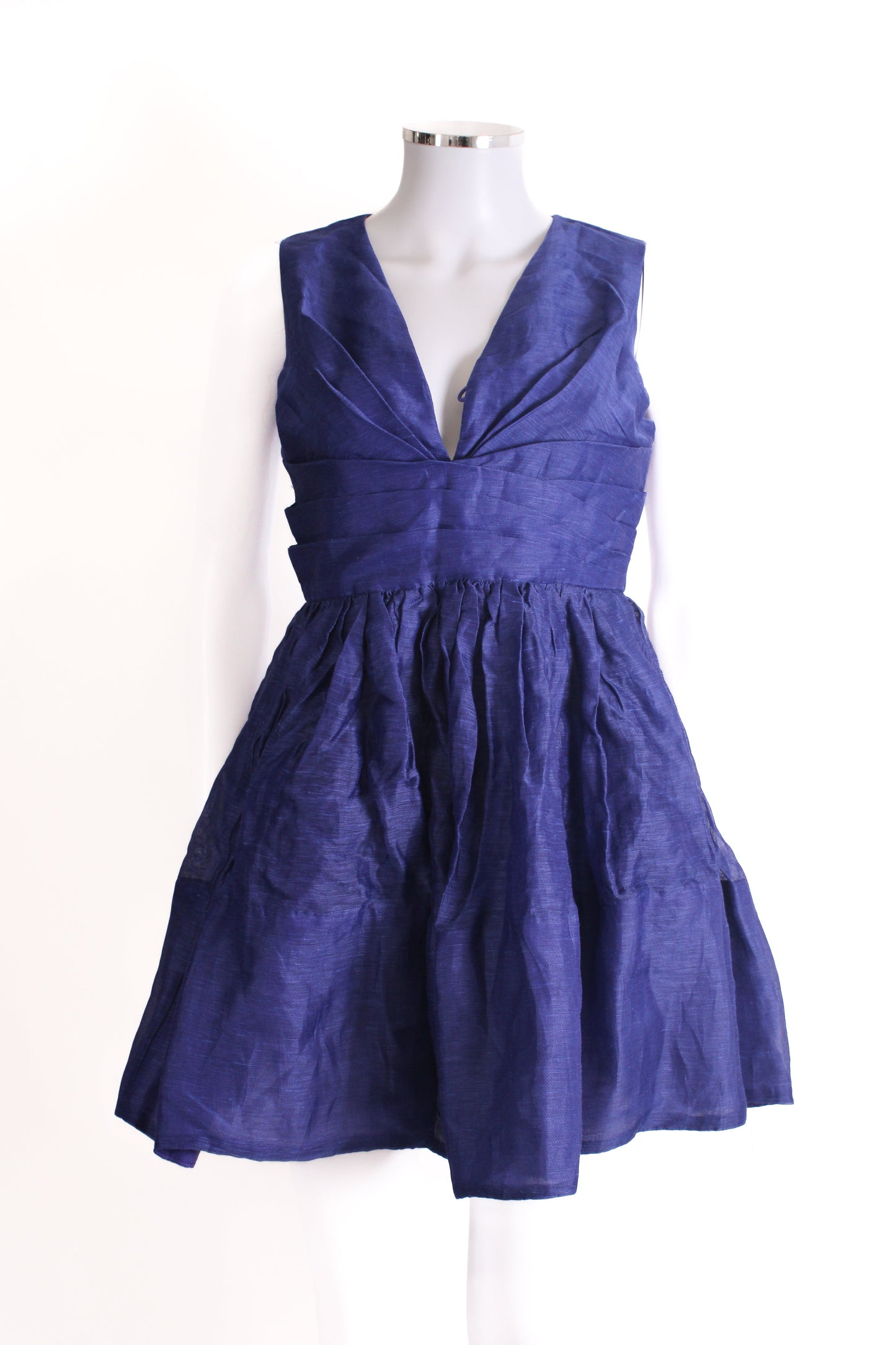 Zimmermann S/S Fit & Flare Dress Navy 10 | O/S, Navy