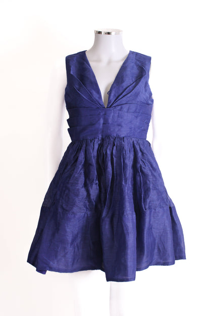 Zimmermann S/S Fit & Flare Dress Navy 10 | O/S, Navy