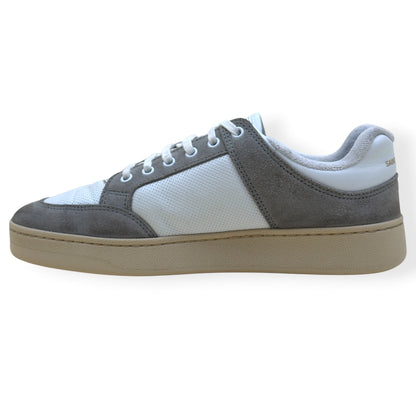 SAINT LAURENT SL/61 PANELLED SUEDE LEATHER SNEAKER GREY / WHITE 43 / UK9 | UK 9, Grey