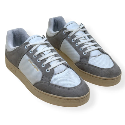 SAINT LAURENT SL/61 PANELLED SUEDE LEATHER SNEAKER GREY / WHITE 43 / UK9 | UK 9, Grey