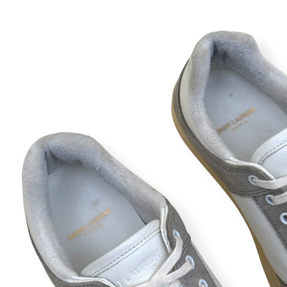 SAINT LAURENT SL/61 PANELLED SUEDE LEATHER SNEAKER GREY / WHITE 43 / UK9 | UK 9, Grey