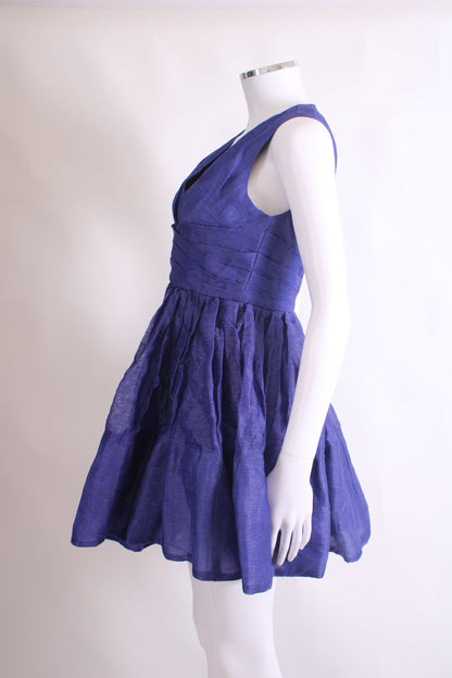 Zimmermann S/S Fit & Flare Dress Navy 10 | O/S, Navy