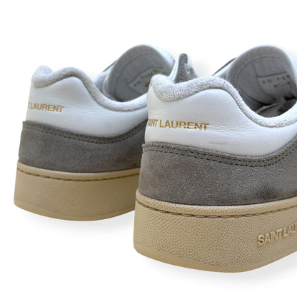 SAINT LAURENT SL/61 PANELLED SUEDE LEATHER SNEAKER GREY / WHITE 43 / UK9 | UK 9, Grey